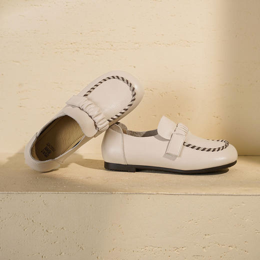 西村名物2025年秋季新款超舒适缝线软底妈妈鞋简约百搭平底通勤鞋T25CM31711 商品图8