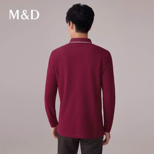 【名盾】科技发热保暖长袖Polo衫，保型记忆领，省心易打理M0CL11783A 商品图3