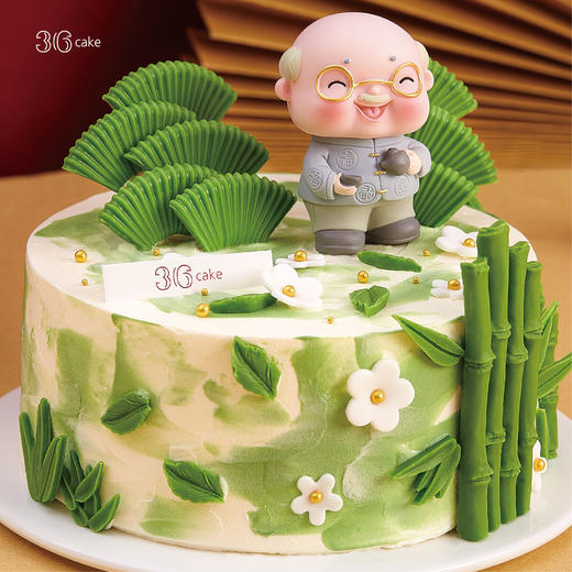 青竹贺寿 ‧ 鲜果奶油蛋糕，可选1.5/2.5/6磅 商品图1