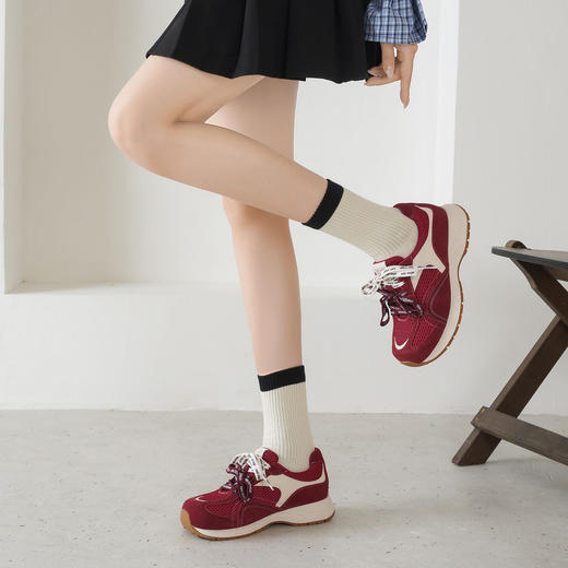 西村名物2025年秋季新款撞色双鞋带休闲潮酷复古运动鞋老爹鞋T25CM31761 商品图1