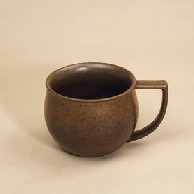 粗陶窑变咖啡杯 创意把手