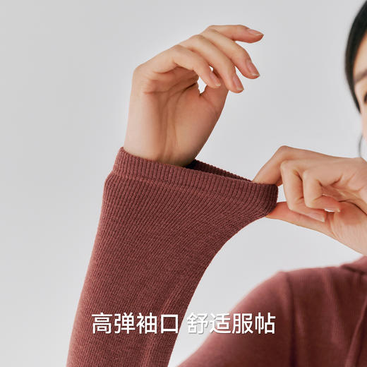 Threegun三枪 雪绒花连帽女衫-T20097A01 商品图9