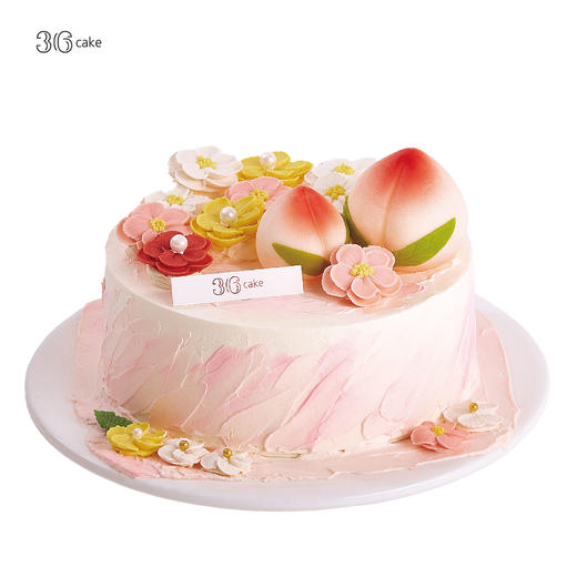福桃献瑞 ‧ 韩式裱花鲜果蛋糕，可选1.5/2.5/6磅 商品图3