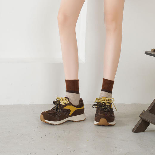 西村名物2025年秋季新款撞色双鞋带休闲潮酷复古运动鞋老爹鞋T25CM31761 商品图3