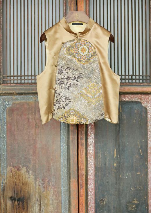 盛唐牡丹盛奢系列 | 丝毛拼西阵织马甲 商品图0