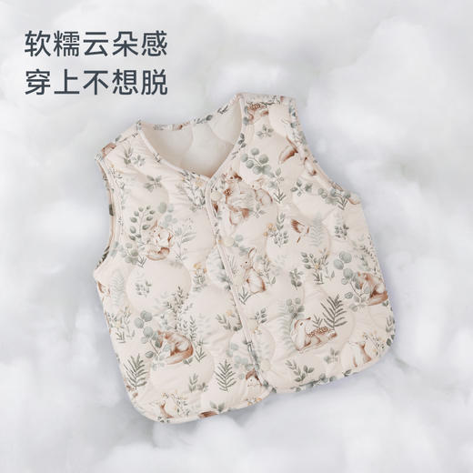 【2025年秋冬新品】ibaby×outlast太空科技恒温太空气凝胶素色印花V领儿童马甲春季秋冬款 商品图4