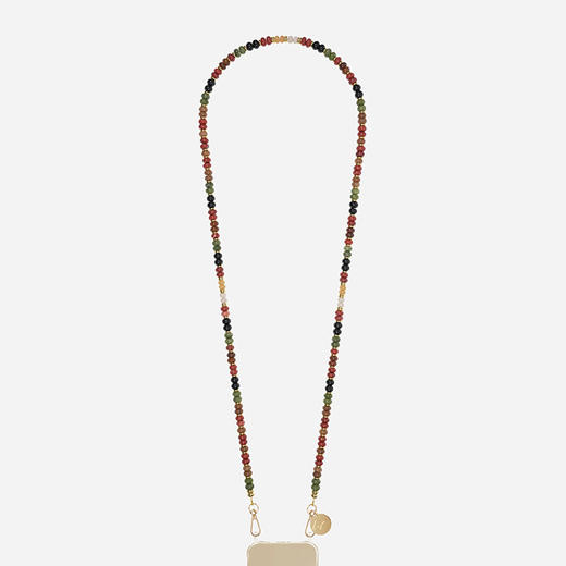 订购8周到｜La Coque Française-Joyce-赤土色 半宝石 串珠 长款 手机链［法国设计师］ 商品图1