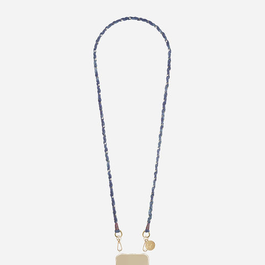 北京仓｜La Coque Française-Doha-牛仔织物 珍珠装饰 长款 手机链［法国设计师］ 商品图0