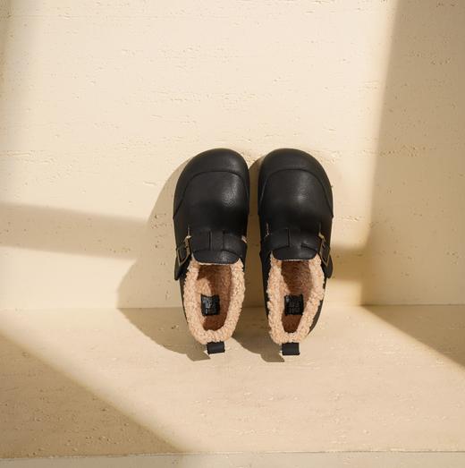 西村名物2025年冬季新款加绒保暖百搭软底妈妈鞋勃肯毛毛鞋T25DM49131 商品图7