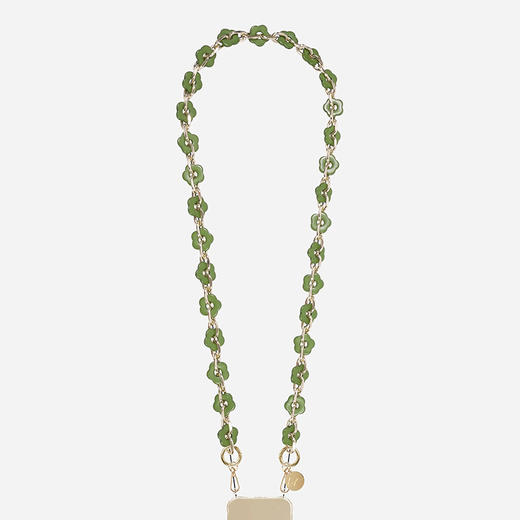 订购8周到｜La Coque Française-Cassy-绿色 花朵 长款 手机链［法国设计师］ 商品图0