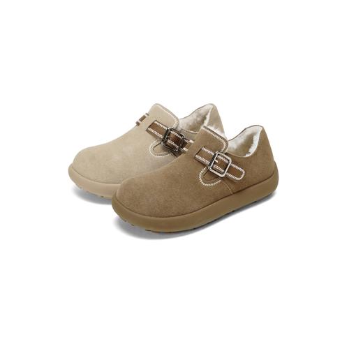 西村名物2025年冬季新款加绒保暖魔术贴毛绒勃肯鞋玛丽珍毛毛鞋X25DM48831 商品图10