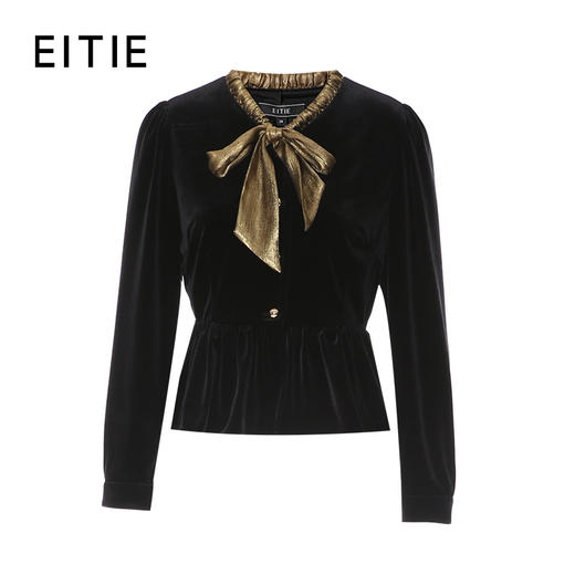 EITIE爱特爱领带拼接设计收腰显瘦小上衣8313012 商品图6