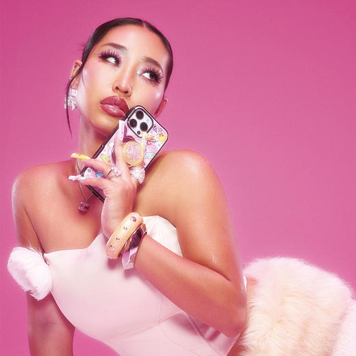 【天生发光体】光芒彗星 泡泡骚 X xxokate 创作者联名计划 POPGRIP泡泡骚手机粘贴式气囊支架 Bonbon立体树脂系列 粉色 星星 商品图1