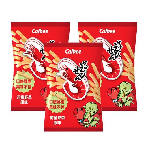 Calbee牌原味虾条（膨化食品）90g*3包 商品图0