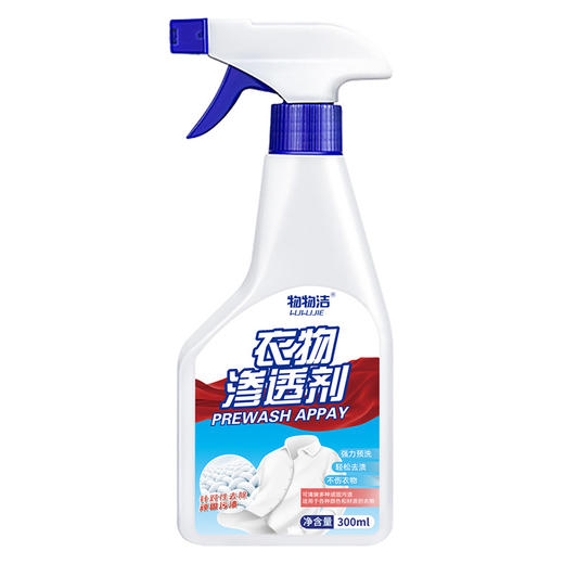 物物洁 衣物渗透剂300ml去油渍家用衣物去渍去黄白衣去霉清洗剂不留痕迹 商品图0