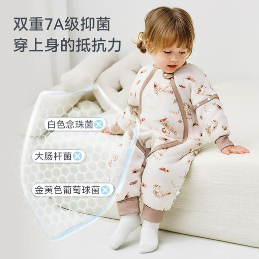 【2025年秋冬新品】ibaby×outlast太空科技恒温分腿桑蚕丝睡袋儿童春秋冬防踢被子 商品图4
