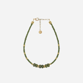 北京仓｜La Coque Française-Anouk-绿色 玻璃珠 短款 手机链［法国设计师］