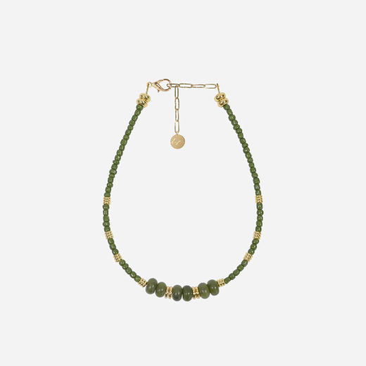 北京仓｜La Coque Française-Anouk-绿色 玻璃珠 短款 手机链［法国设计师］ 商品图0