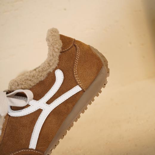 西村名物2025年冬季新款加绒加厚保暖勃肯鞋平底防滑毛毛鞋X25DM49021 商品图8