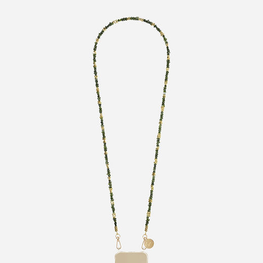 订购8周到｜La Coque Française-Liviya-绿色 不规则金珠 长款 手机链［法国设计师］ 商品图0