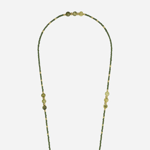 订购8周到｜La Coque Française-Iris-绿色 玻璃珠 长款 手机链［法国设计师］ 商品图1