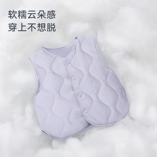 【2025年秋冬新品】ibaby×outlast太空科技恒温太空气凝胶素色印花V领儿童马甲春季秋冬款 商品图9