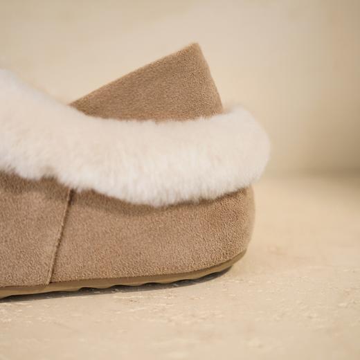 西村名物2025年冬季新款懒人一脚蹬勃肯鞋厚底增高毛毛鞋T25DM48481 商品图8