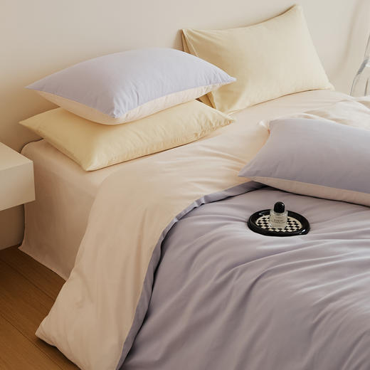 自然醒A类全棉贡缎磨毛双拼色四件套（赠礼盒包装）HS 商品图9