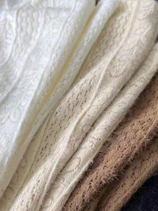 现货秒发臣禾	【蕾丝小衫】半高领法式植绒蕾丝花边套头打底衫	JZ253051775 商品图9