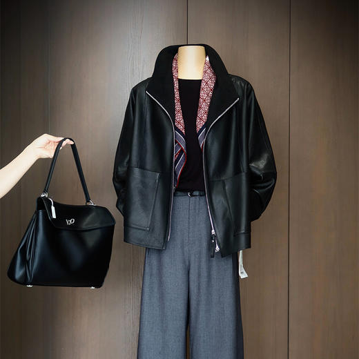 良木礼拉链绵羊皮衣（Q2582122） 商品图1