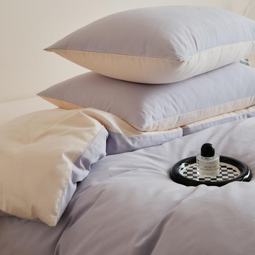 自然醒A类全棉贡缎磨毛双拼色四件套（赠礼盒包装）HS 商品图10