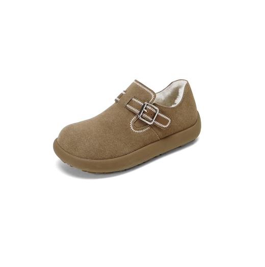 西村名物2025年冬季新款加绒保暖魔术贴毛绒勃肯鞋玛丽珍毛毛鞋X25DM48831 商品图11