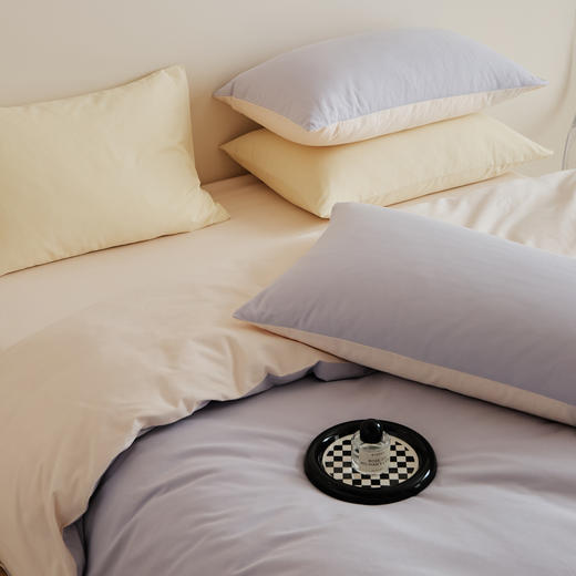 自然醒A类全棉贡缎磨毛双拼色四件套（赠礼盒包装）HS 商品图3