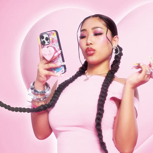 【天生发光体】闪耀装备 泡泡骚 X xxokate 创作者联名计划 POPCASE手机壳 MagSafe Popcase磁吸款 粉色 拼贴 iPhone17/16/15/14/13 商品图1