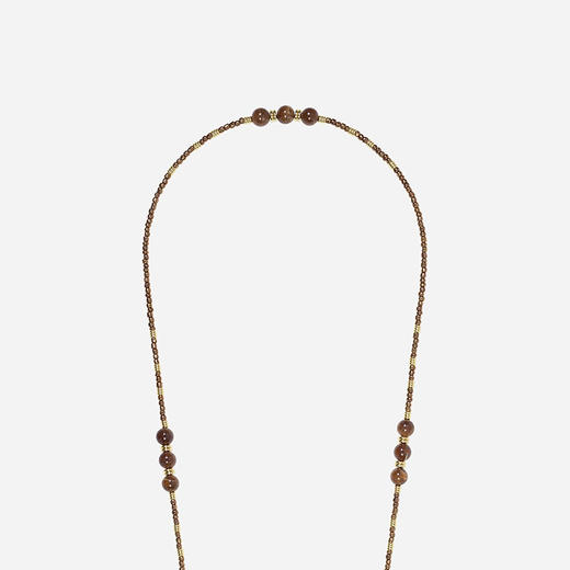 订购6周到｜La Coque Française-Iris-棕色 玻璃珠 长款 手机链［法国设计师］ 商品图1