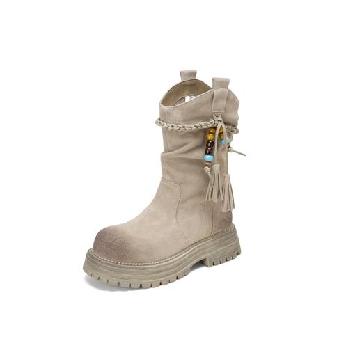 西村名物2025年冬季新款废土风美拉德西部牛仔靴堆堆靴马丁短靴T25DS49281 商品图12