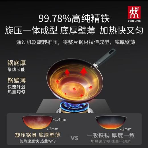 双立人 银光铁系列铁炒锅32cm 商品图3