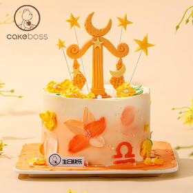 “平衡艺术家”天秤座水果动物奶油蛋糕