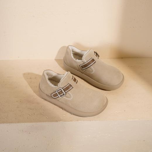 西村名物2025年冬季新款加绒保暖魔术贴毛绒勃肯鞋玛丽珍毛毛鞋X25DM48831 商品图9