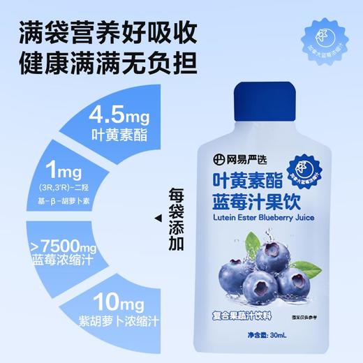 100%进口蓝莓汁 叶黄素酯蓝莓汁果饮210mL(30mL*7袋) 商品图2