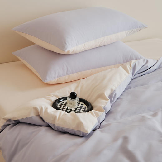 自然醒A类全棉贡缎磨毛双拼色四件套（赠礼盒包装）HS 商品图11