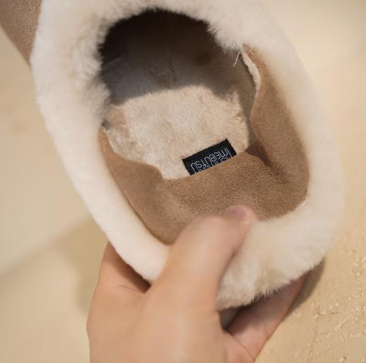 西村名物2025年冬季新款懒人一脚蹬勃肯鞋厚底增高毛毛鞋T25DM48481 商品图7