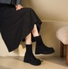西村名物2025年冬季新款厚底增高防水台防滑百搭弹力靴松糕底短靴T25DS49271 商品缩略图1