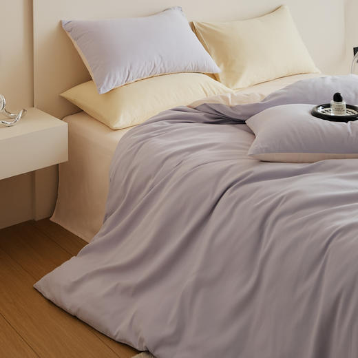 自然醒A类全棉贡缎磨毛双拼色四件套（赠礼盒包装）HS 商品图8