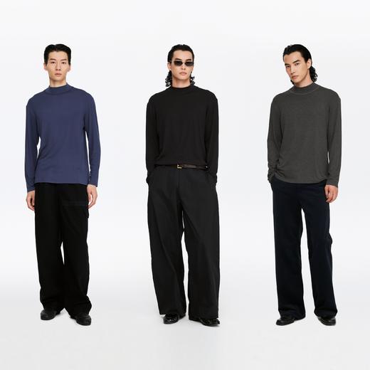 oneup兔毛合身小高领运动长袖 商品图3