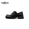 Safiya/索菲娅2025英伦风羊皮系带休闲百搭圆头粗跟深口小皮鞋SFD3112146 商品缩略图2