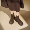 西村名物2025年冬季新款复古拼接简约百搭粗跟英伦风烟筒靴切尔西靴T25DS49121 商品缩略图6