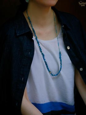 SpoiledBrat Jewelry14K注金霓虹磷灰石双层项链