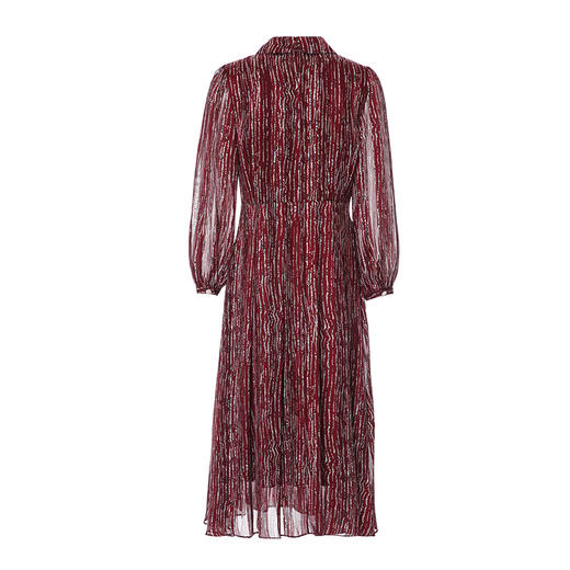 EITIE爱特爱可拆卸飘带压褶裙摆印花连衣裙8307022 商品图7