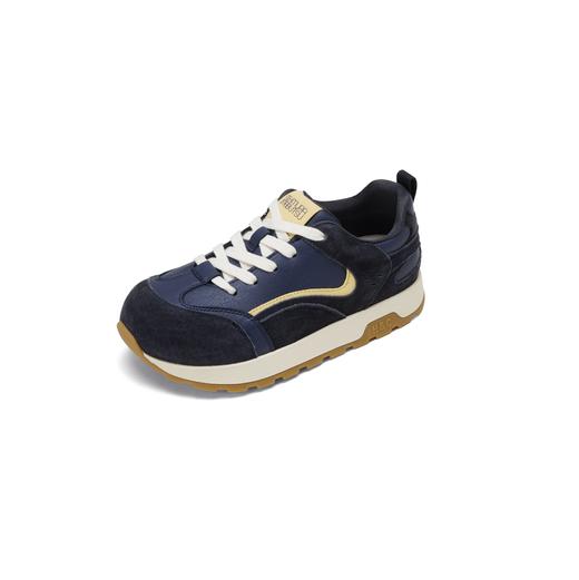 西村名物2025年秋季新款深色系拼色百搭丑萌休闲系带舒适透气牛筋底阿甘鞋运动鞋X25CM32031 商品图1